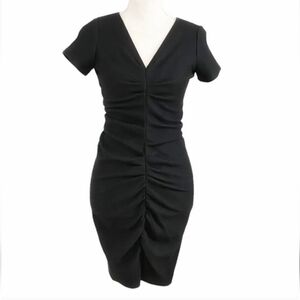 Obakki Black Wool Dress Size 6